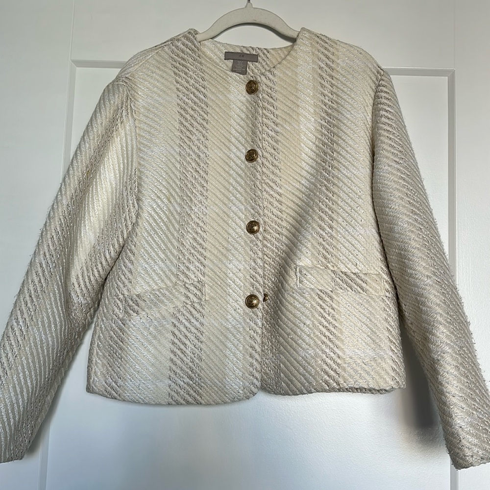 Cream Tweed Blazer